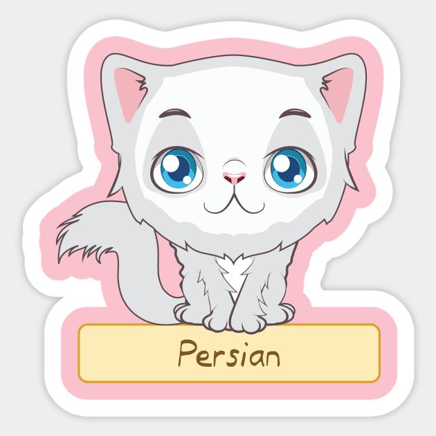 Persian Cat Sticker by Garlicky